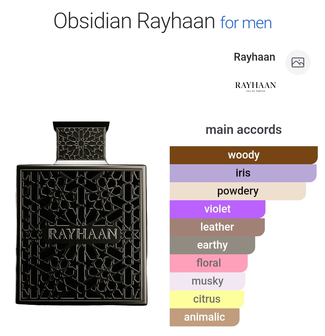 Rayhaan Obsidian 100ml EDP