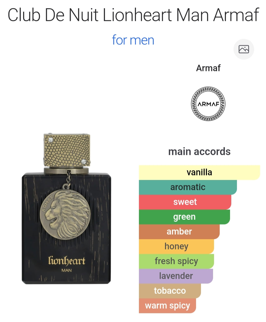 Club De Nuit Lionheart Man 100 ML EDP By Armaf
