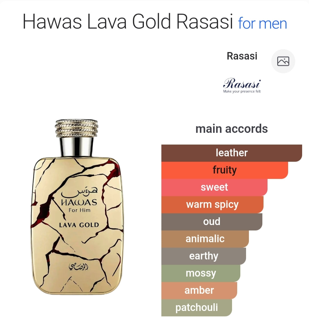 Hawas Lava Gold 100 ML EDP