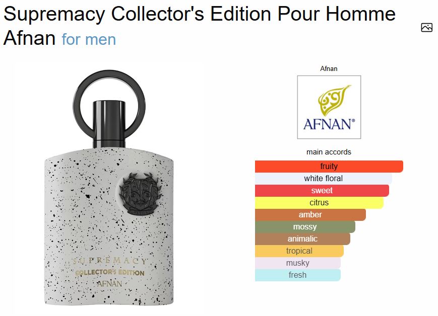 Afnan Supremacy Collectors Edition EDP 100 ML Pour Homme