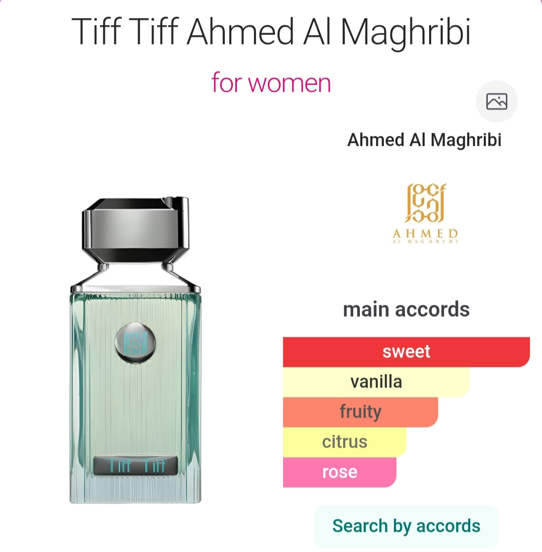 Tiff Tiff 100 ML EDP By Ahmed Al Maghribi
