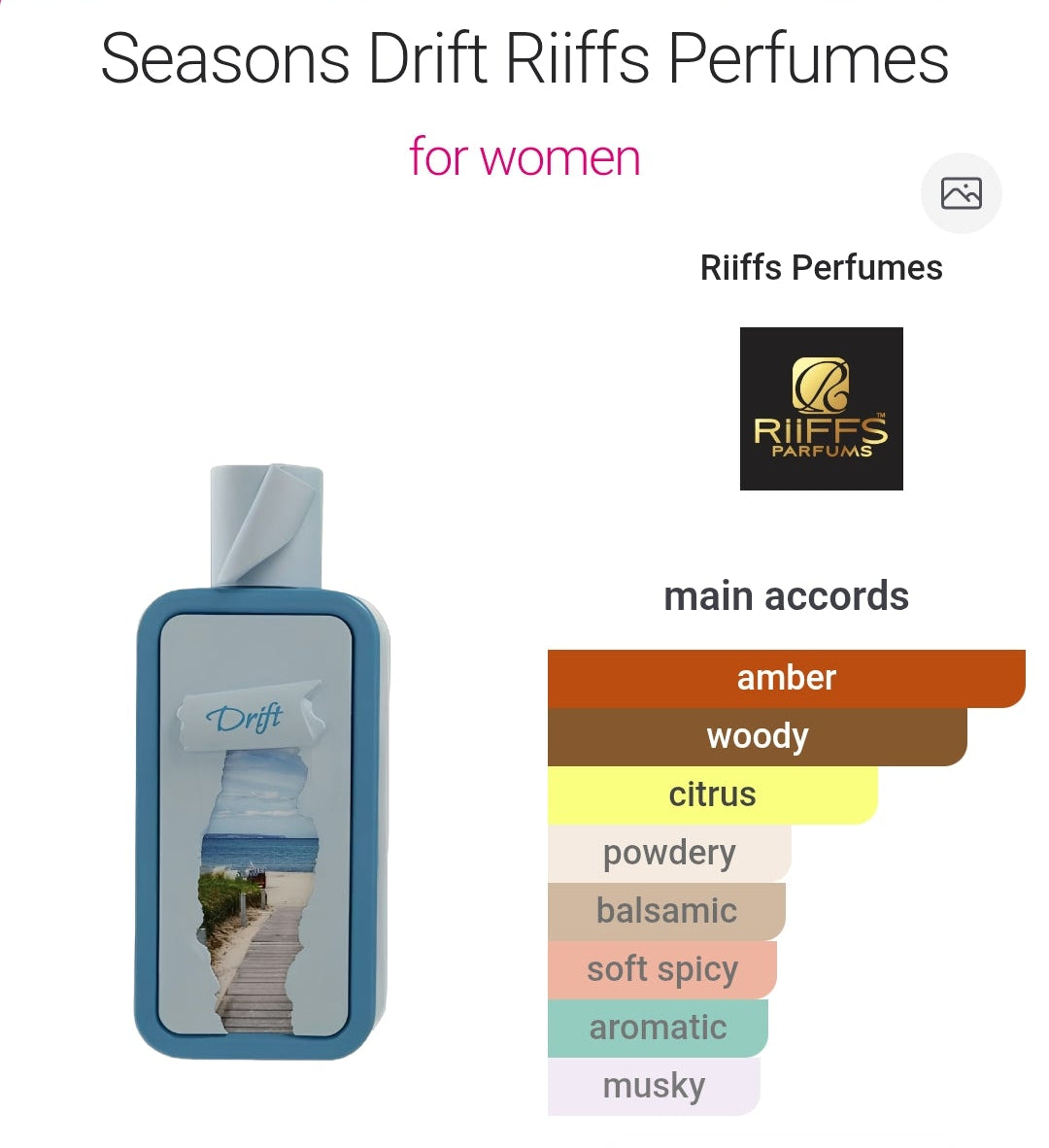 Seasons Drift Perfume 100ml EDP Riiffs