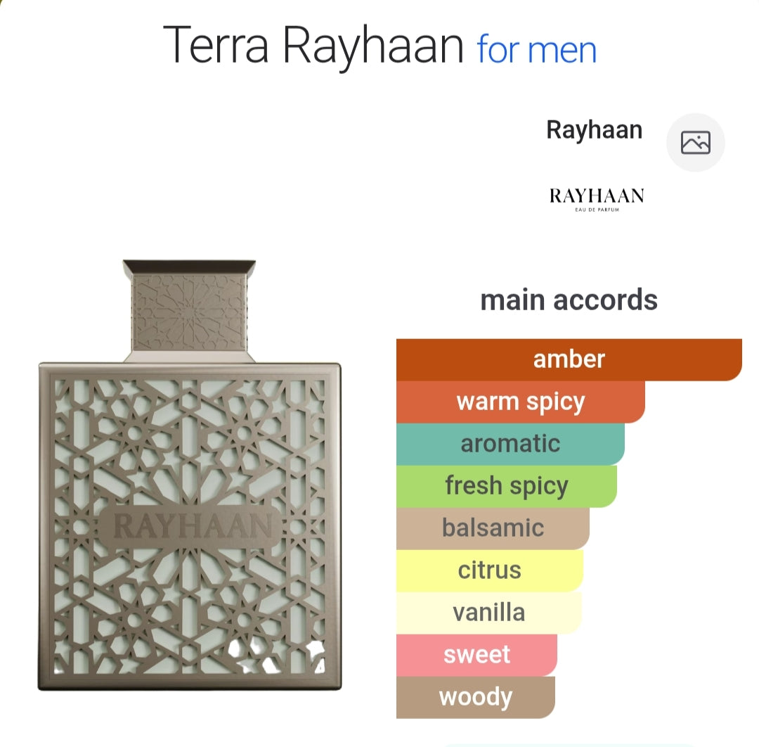 Rayhaan Terra 100 ML EDP - Captivating Essence for Every Occasion
