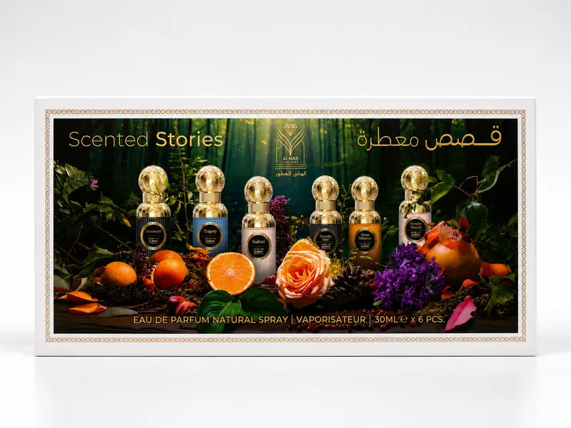 Almas Six Scents Gift Set – Collection of 6 Perfumes, Unisex, 30 ML