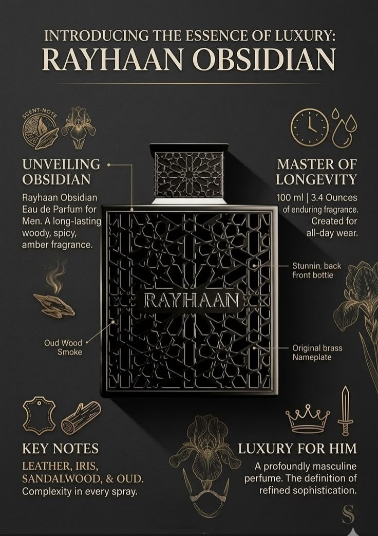Rayhaan Obsidian 100 ML EDP - Exquisite Scent Experience