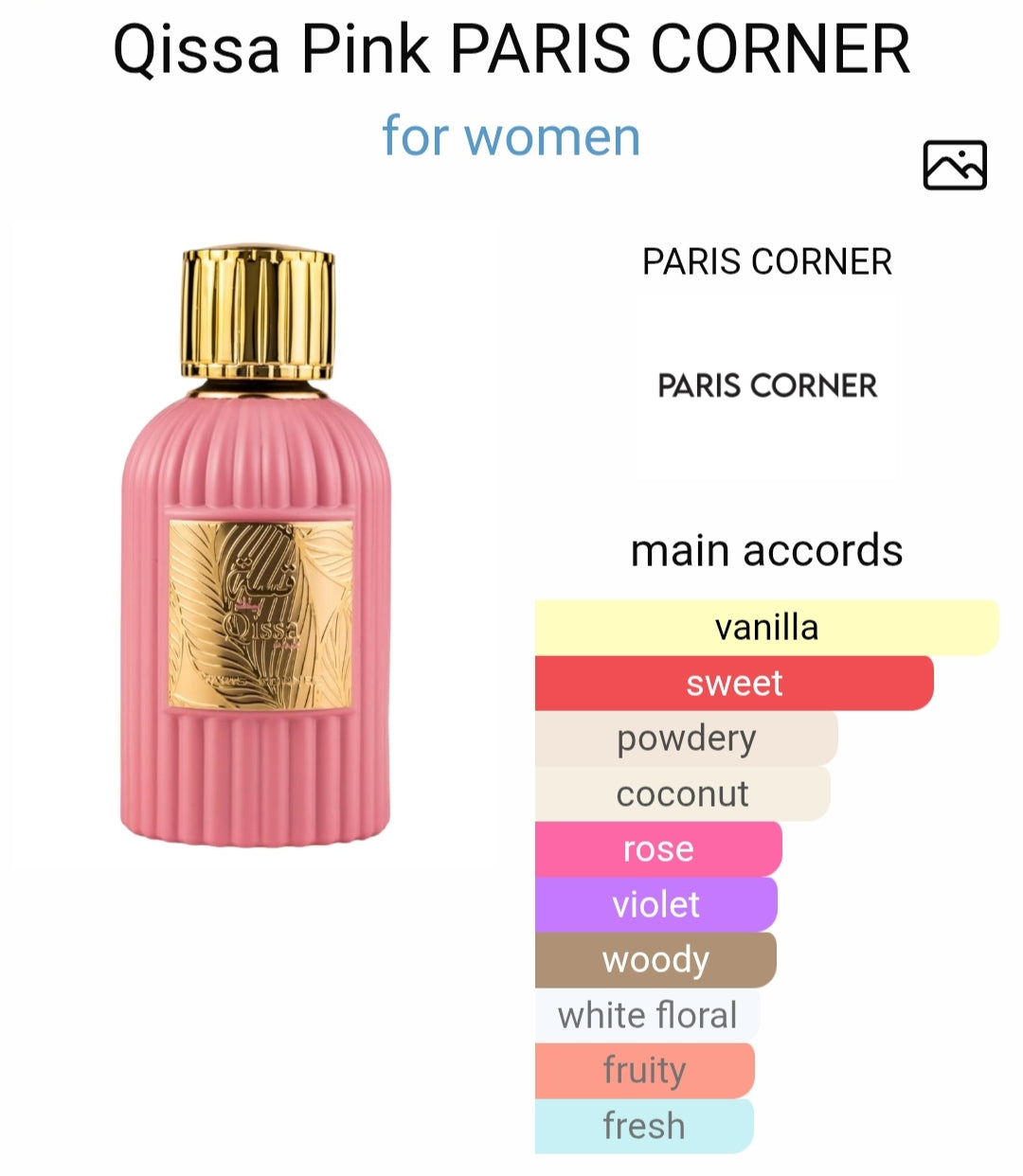QISSA PINK 100 ML EDP, a sweet, ultra-feminine fragrance