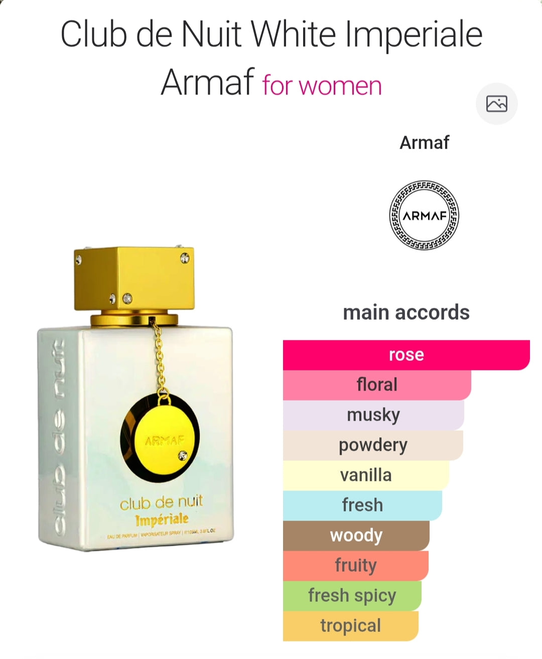 Club de Nuit White Imperiale by Armaf a fragrance for women
