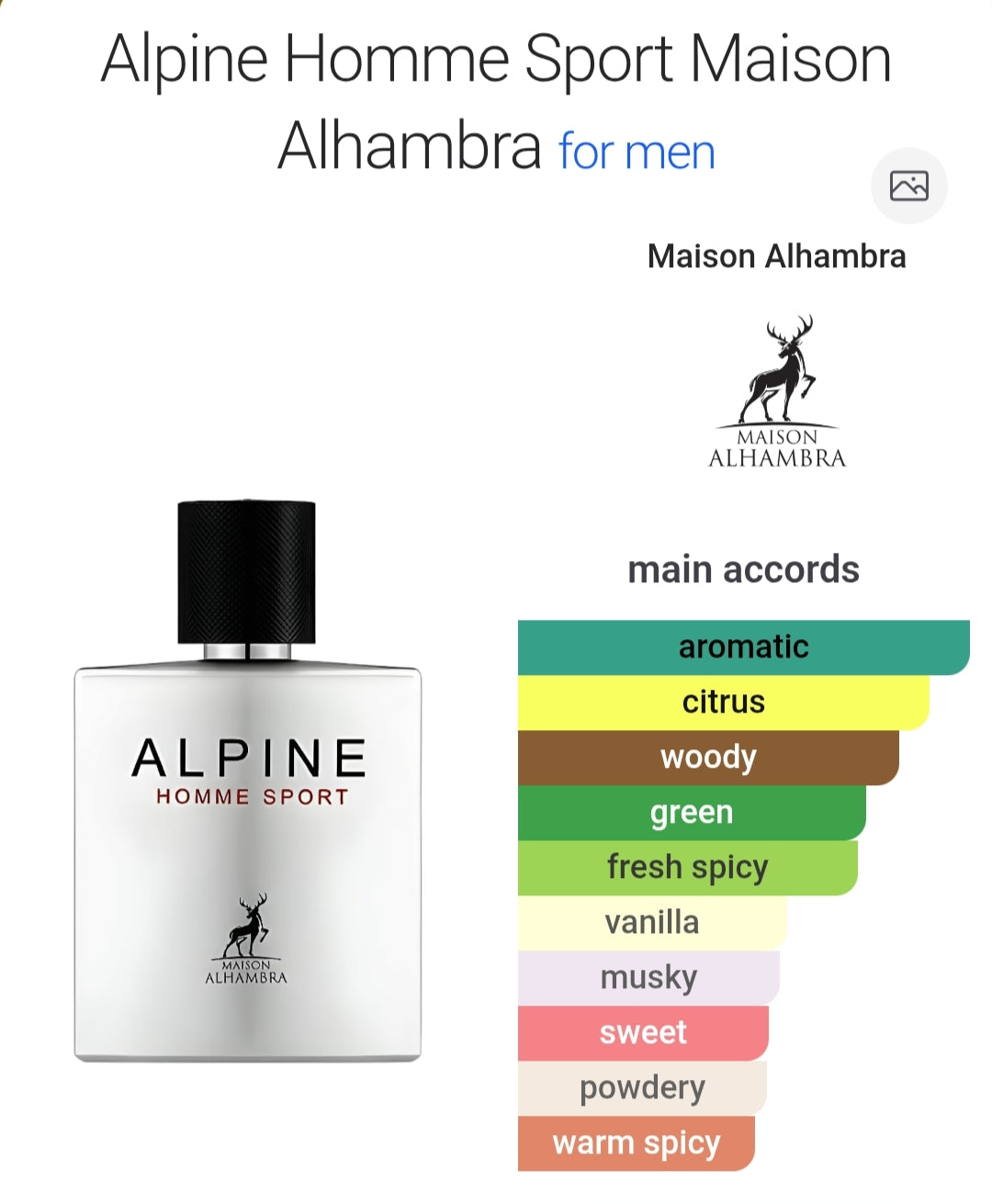 Alpine Homme Sport EDP 100 ML By Maison Alhambra