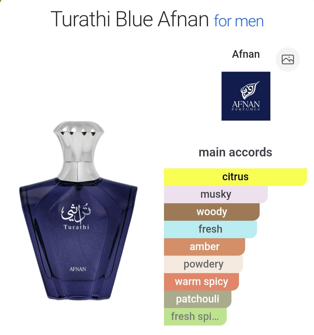 Afnan Turathi Blue 90 ML EDP for Men