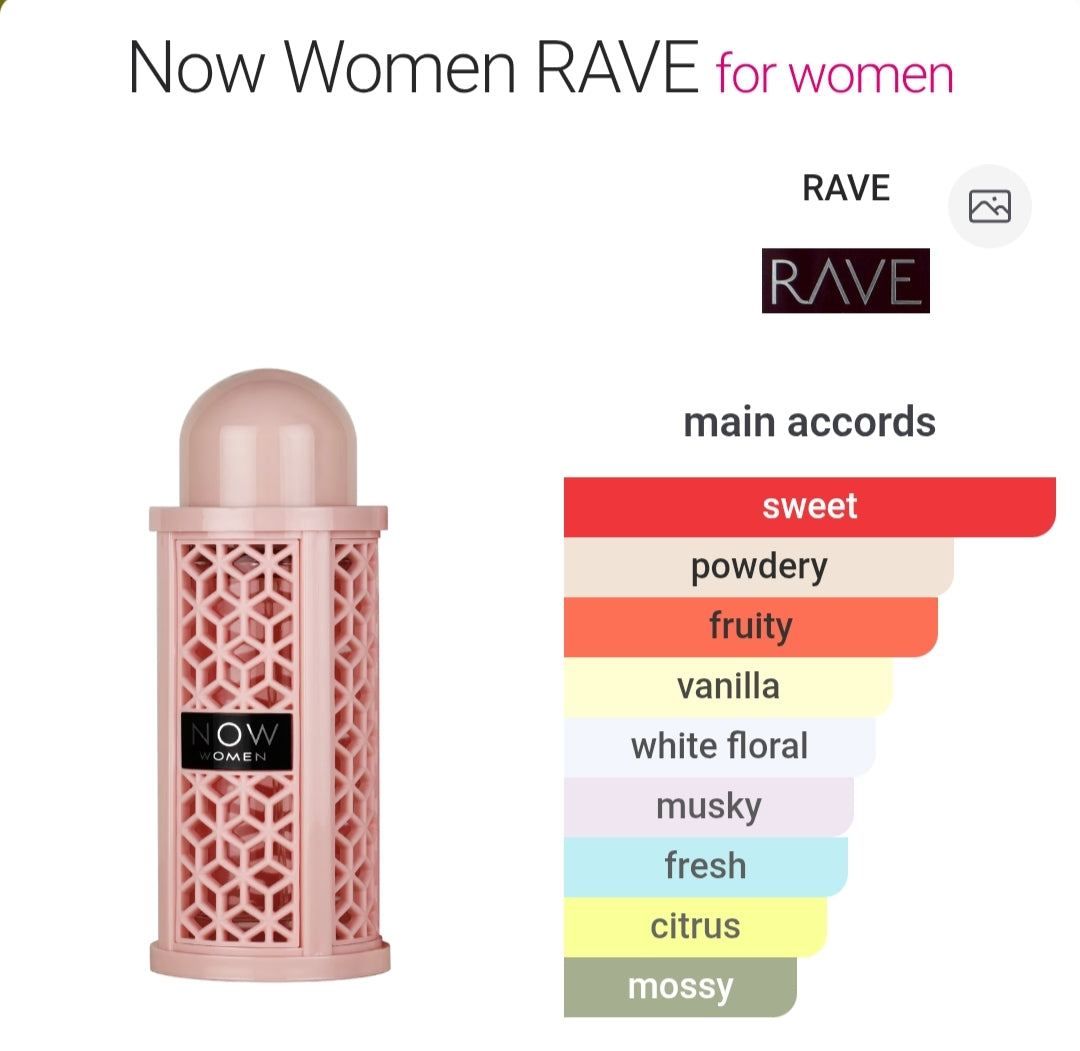 Rave Now Women Fragrance - Energizing Scent for the Modern Woman