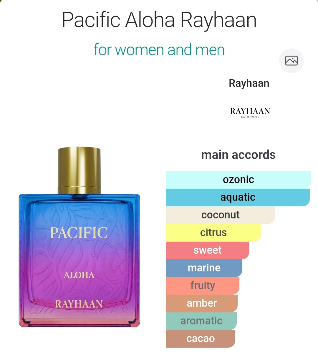 Rayhaan Pacific Aloha 100 ML EDP