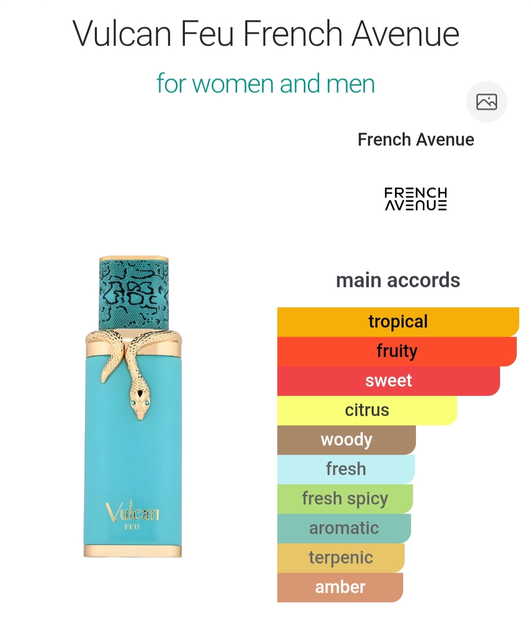 Vulcan Feu 100 ML EDP French Avenue