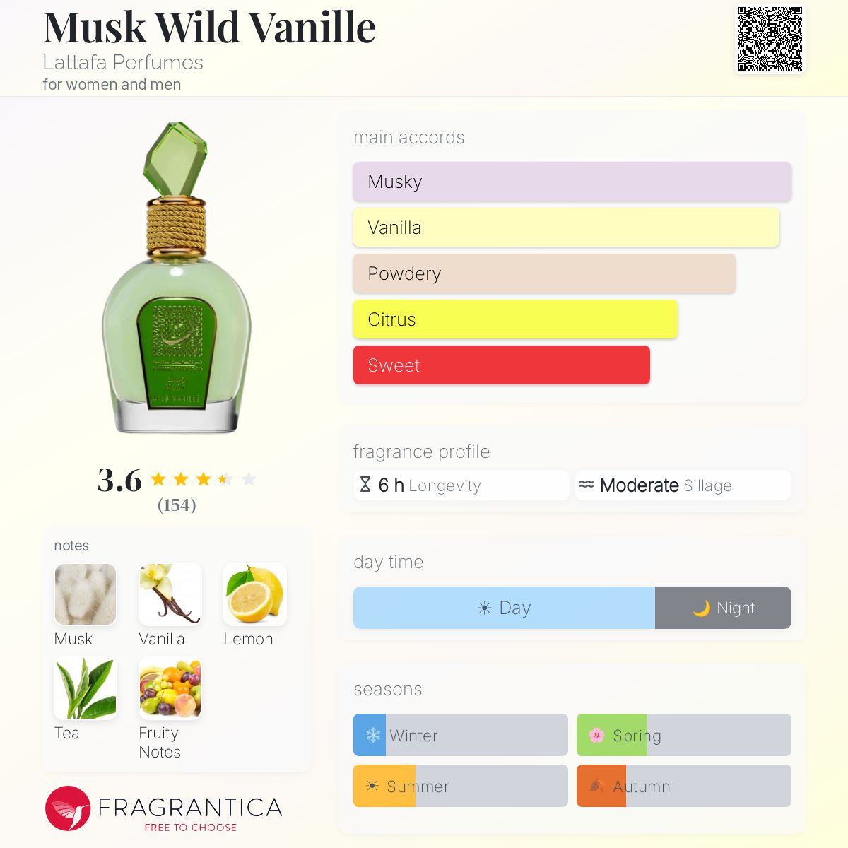 Lattafa Musk Wild Vanille 100ml EDP